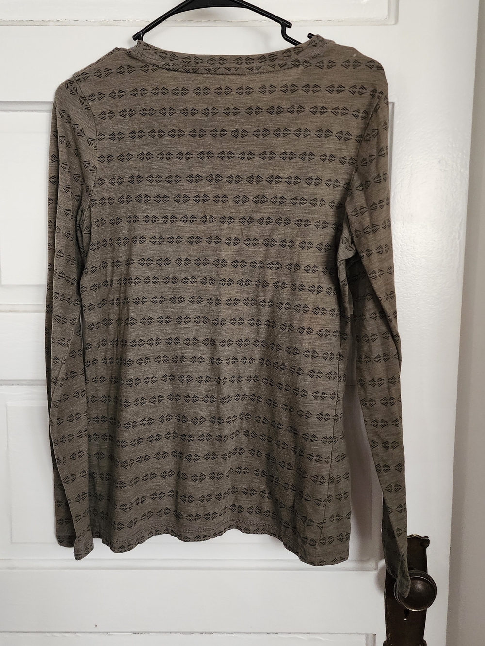 Mossimo Supply Co. Long-Sleeve Tee in Olive with Black Pattern